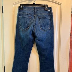MOTHER Insider crop Step Fray size 29 blue crush